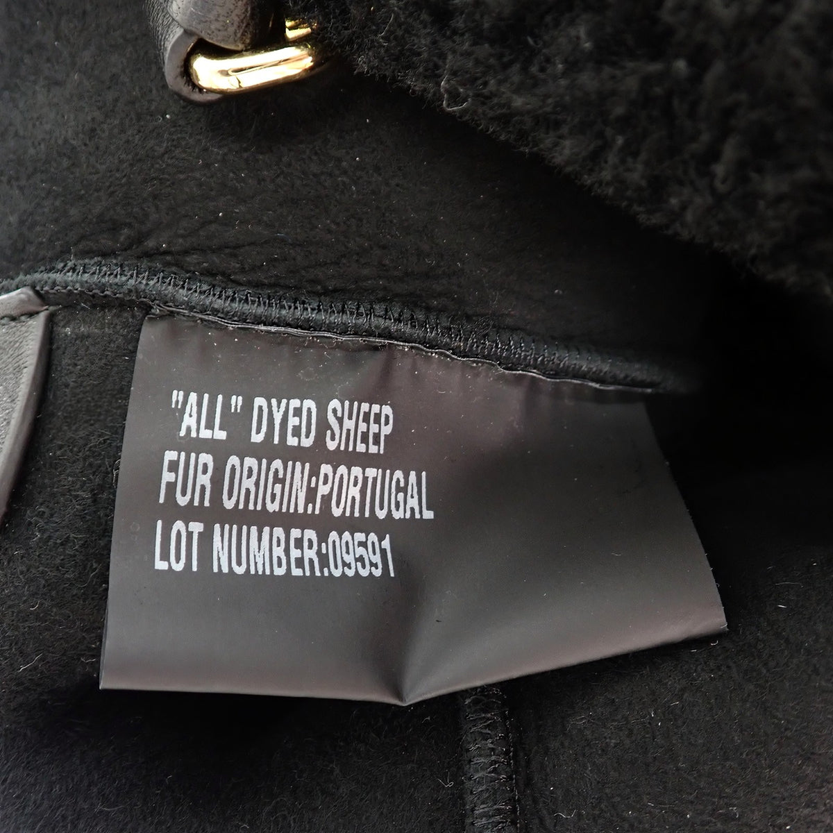 プラダ PRADA シアリング トートバッグ 1BG447 2EC9 F0IAU 2WAYバッグ ショルダーバッグ シープレザー 羊毛 ブラック ホワイトロゴ ゴールド金具 レディース【中古】【Aランク】