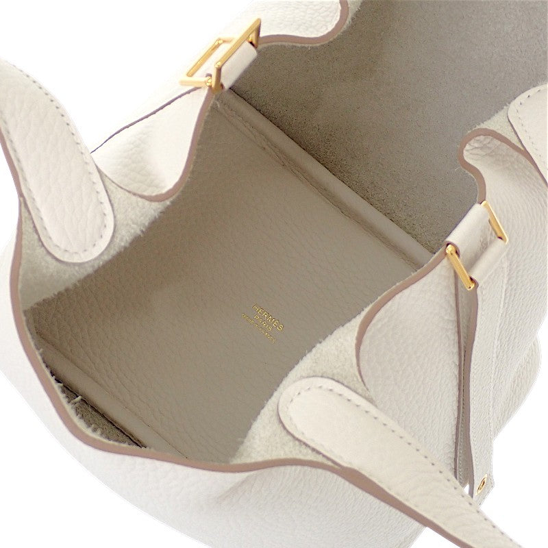 エルメス HERMES ピコタンロック PM ハンドバッグ トリヨンクレマンス アイボリー べトン ゴールド金具 レディース【中古】【SAランク】