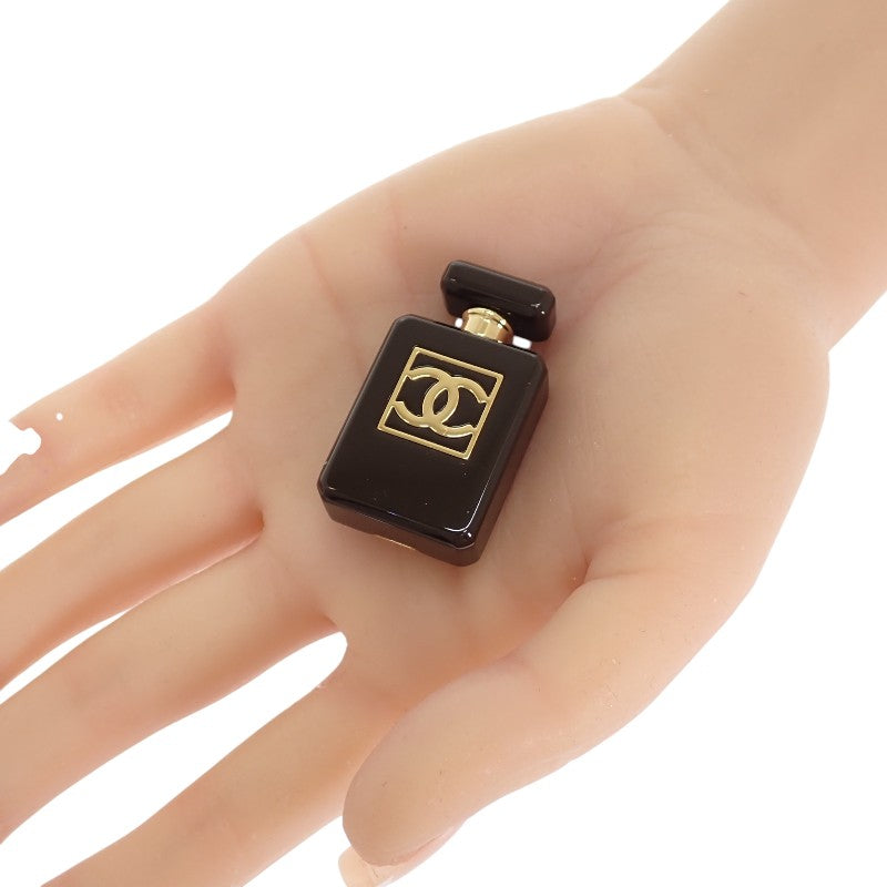 シャネル CHANEL パフュームボトル ブローチ メタル レジン ブラック