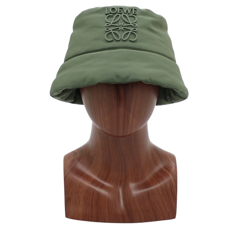 LOEWE Puffer Bucket Hat K820HB1X63 Other Hats Polyester Nylon Khaki Men's Women's [Used] [A Rank]