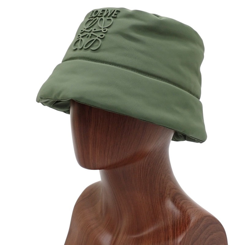 LOEWE Puffer Bucket Hat K820HB1X63 Other Hats Polyester Nylon Khaki Men's Women's [Used] [A Rank]