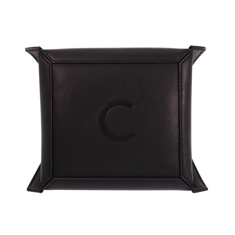セリーヌ CELINE スモールキューボ バッグ 124182T83.38NO 2WAYバッグ ハンドバッグ ショルダーバッグ カーフ ブラック ゴールド金具 レディース【中古】【Aランク】