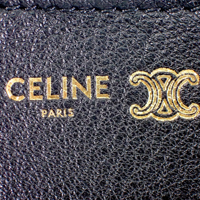 セリーヌ CELINE スモールキューボ バッグ 124182T83.38NO 2WAYバッグ ハンドバッグ ショルダーバッグ カーフ ブラック ゴールド金具 レディース【中古】【Aランク】