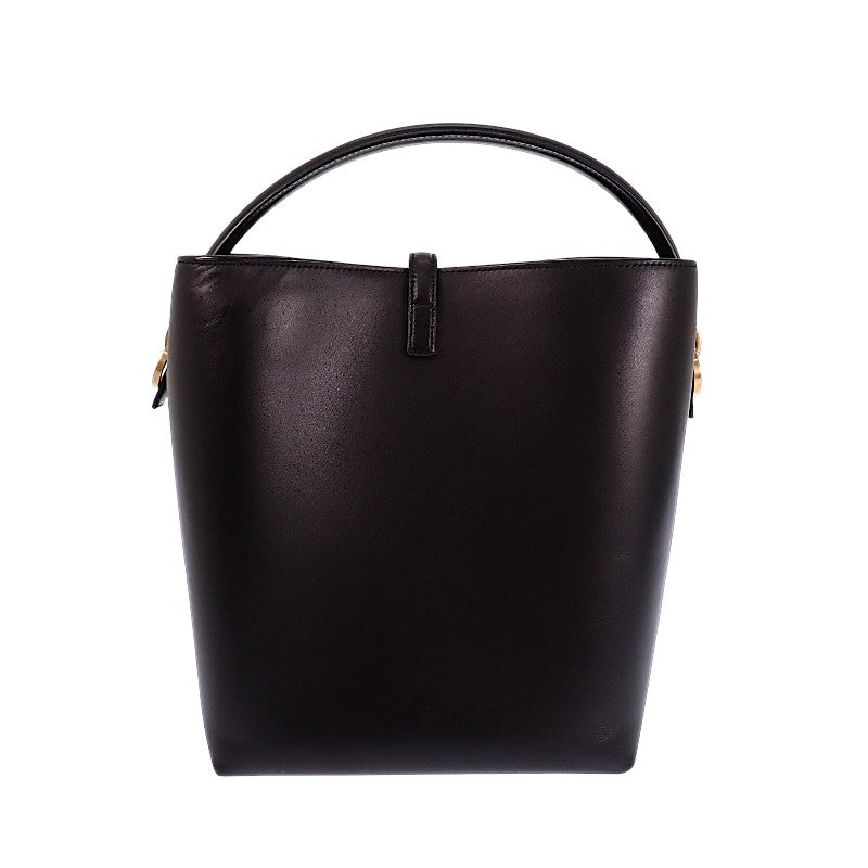 SAINT LAURENT LE 37 7428282R20W1000 2-way bag Handbag Shoulder Bag Calf Black Gold hardware Ladies [Used] [AB rank]