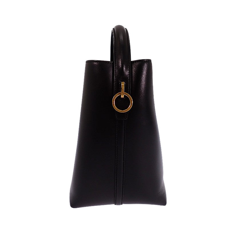 SAINT LAURENT LE 37 7428282R20W1000 2-way bag Handbag Shoulder Bag Calf Black Gold hardware Ladies [Used] [AB rank]