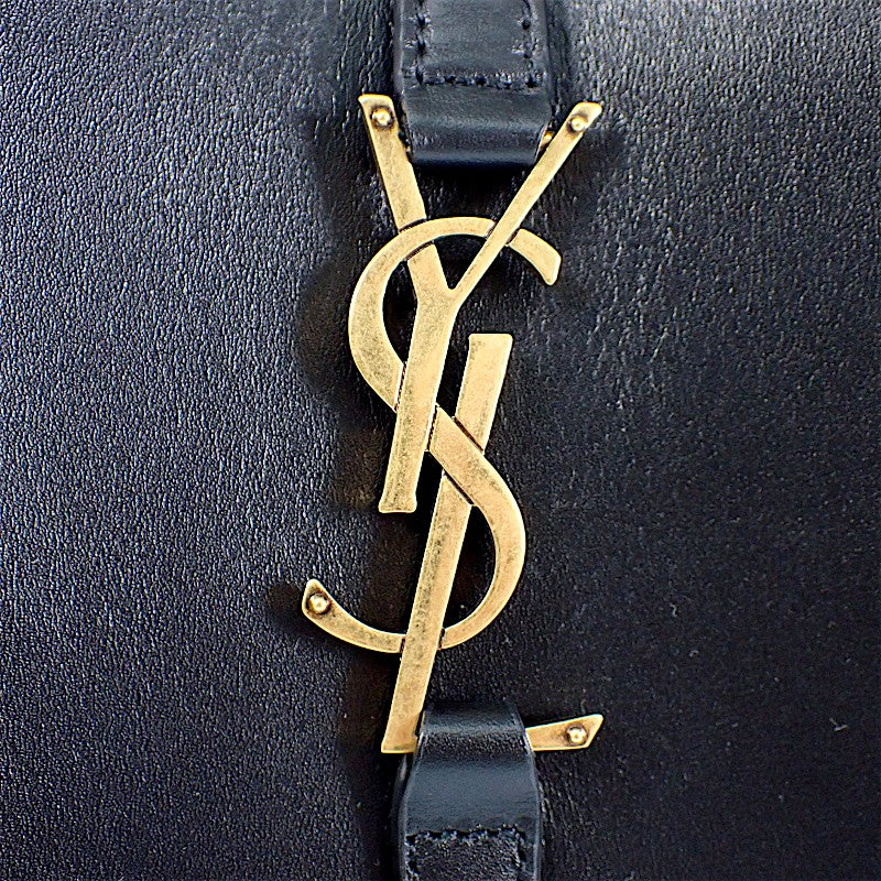 SAINT LAURENT LE 37 7428282R20W1000 2-way bag Handbag Shoulder Bag Calf Black Gold hardware Ladies [Used] [AB rank]