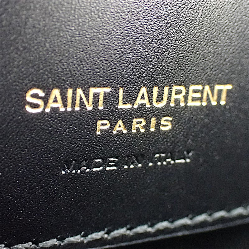 SAINT LAURENT LE 37 7428282R20W1000 2-way bag Handbag Shoulder Bag Calf Black Gold hardware Ladies [Used] [AB rank]