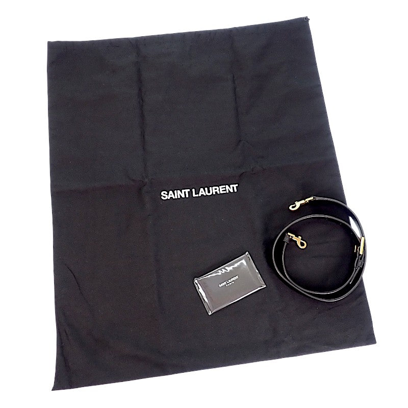 SAINT LAURENT LE 37 7428282R20W1000 2-way bag Handbag Shoulder Bag Calf Black Gold hardware Ladies [Used] [AB rank]