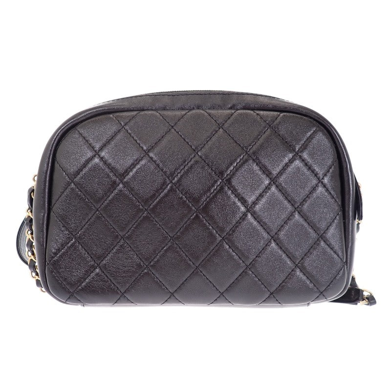 CHANEL Camera Bag Shoulder Bag Lambskin Black Gold Hardware Women's [Used] [AB Rank]