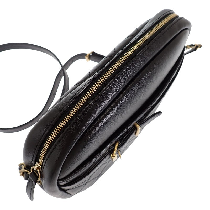 CHANEL Camera Bag Shoulder Bag Lambskin Black Gold Hardware Women's [Used] [AB Rank]