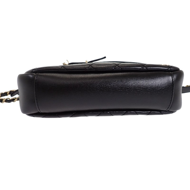 CHANEL Camera Bag Shoulder Bag Lambskin Black Gold Hardware Women's [Used] [AB Rank]
