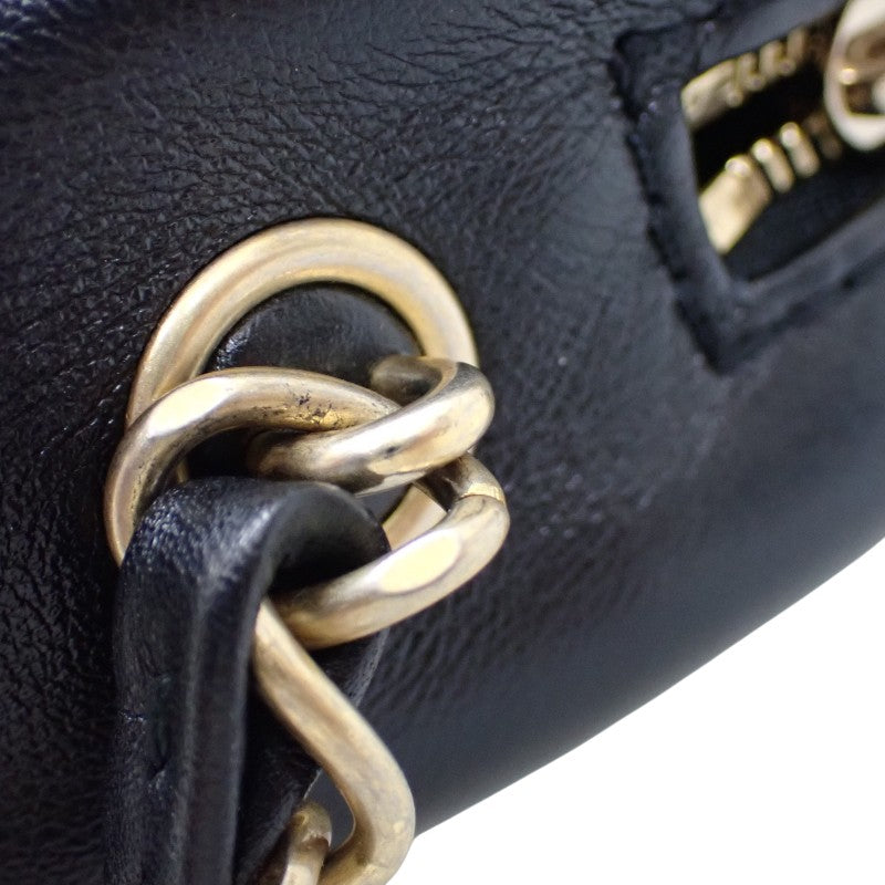 CHANEL Camera Bag Shoulder Bag Lambskin Black Gold Hardware Women's [Used] [AB Rank]