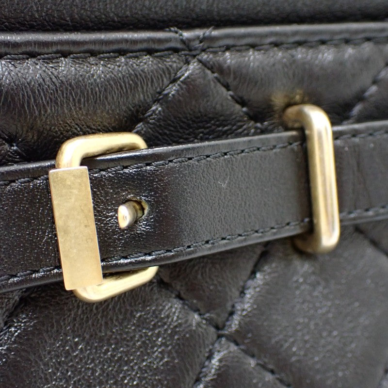 CHANEL Camera Bag Shoulder Bag Lambskin Black Gold Hardware Women's [Used] [AB Rank]