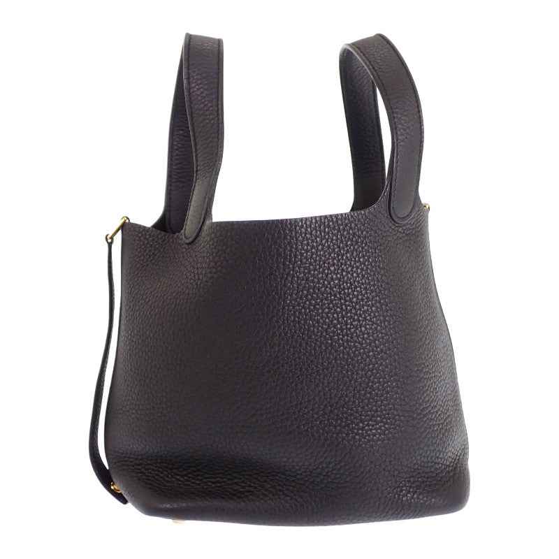 エルメス HERMES ピコタンロック PM ハンドバッグ トリヨンクレマンス ブラック ゴールド金具 レディース【中古】【ABランク】