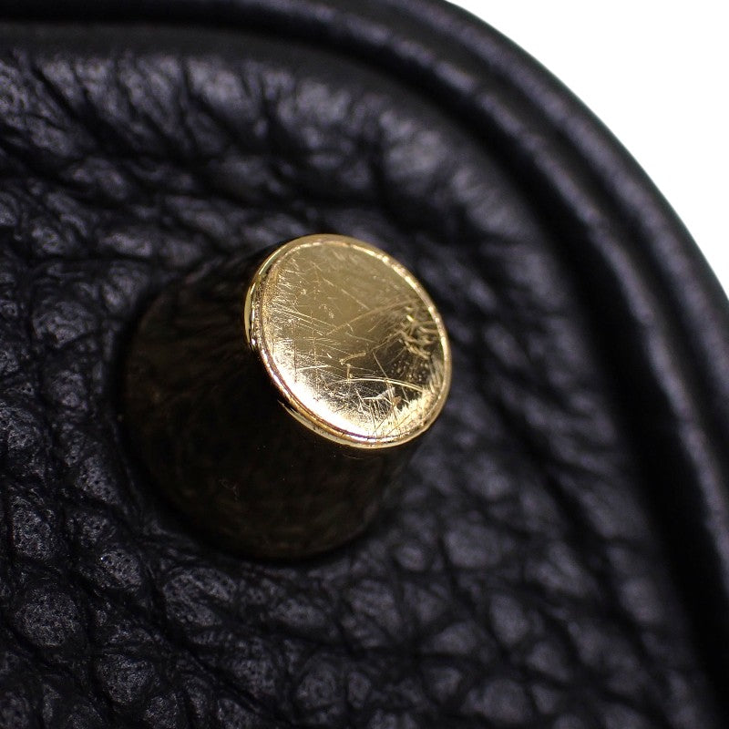 Hermes Picotin Lock PM Handbag Taurillon Clemence Black Gold Hardware Women's [Used] [Rank AB]