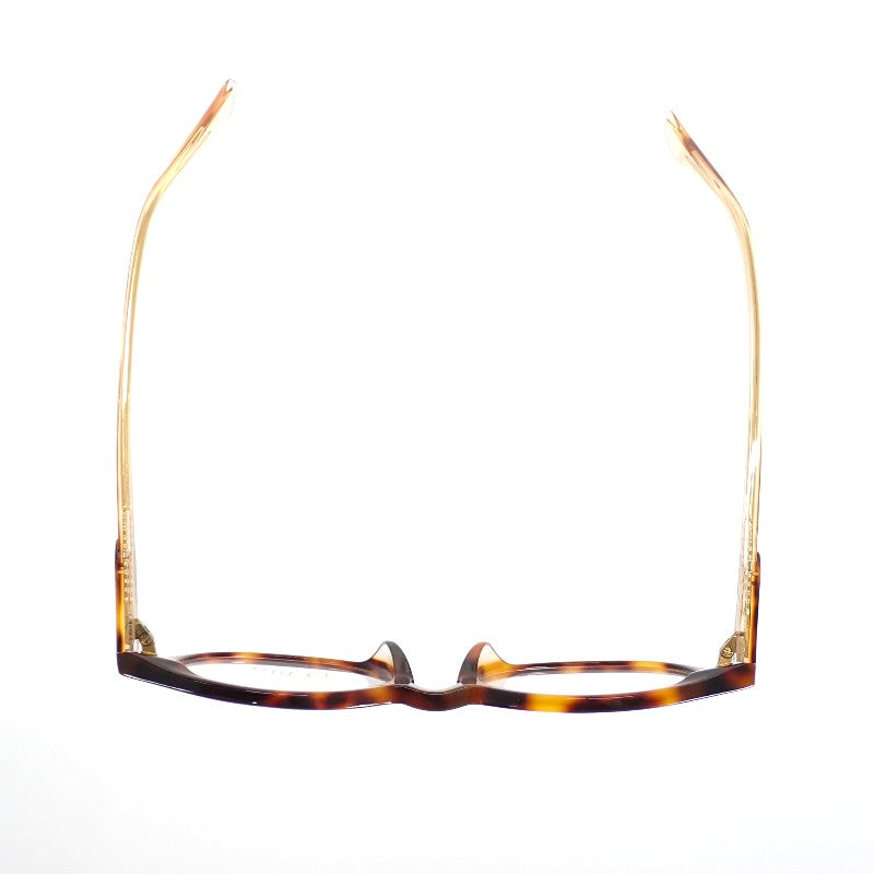 GUCCI GG Eyeglass Frames Clear Brown Tortoiseshell GG0485OA 52□20-145 Women's Men's Unisex [Used] [AB Rank]