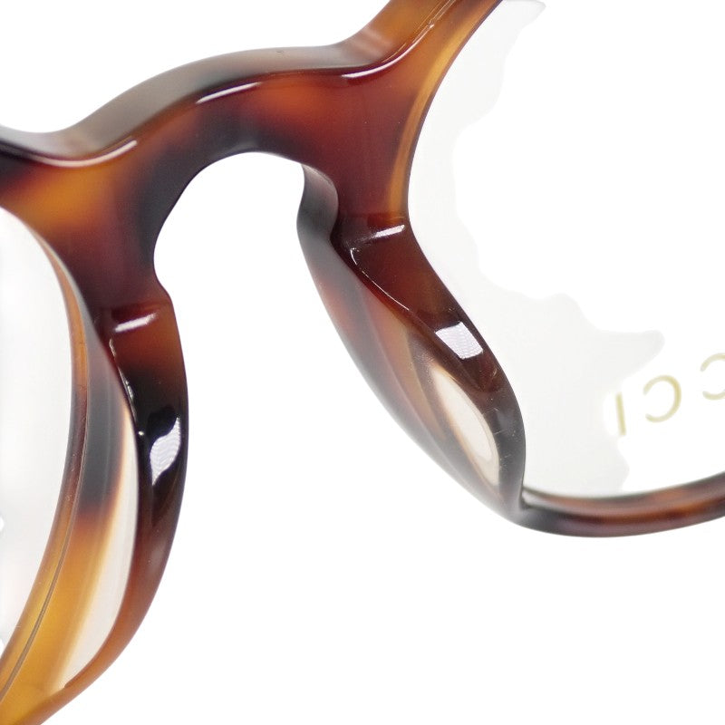 GUCCI GG Eyeglass Frames Clear Brown Tortoiseshell GG0485OA 52□20-145 Women's Men's Unisex [Used] [AB Rank]
