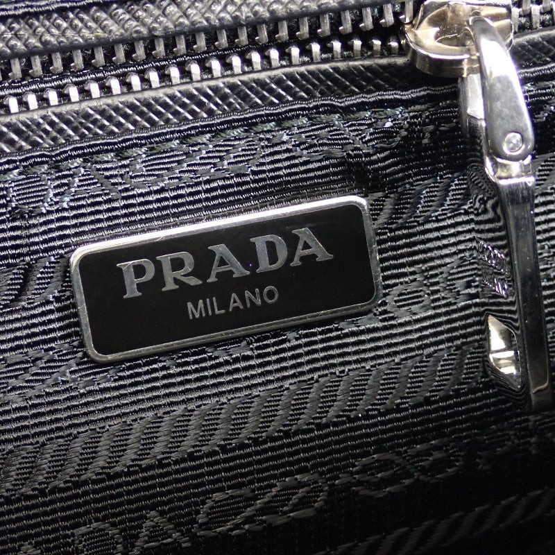 Prada Quilted Bag Outlet 1BH910 2WAY Bag Nylon Black Silver Hardware Women's [Used] [AB Rank]