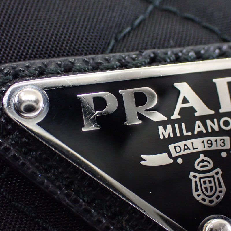 Prada Quilted Bag Outlet 1BH910 2WAY Bag Nylon Black Silver Hardware Women's [Used] [AB Rank]