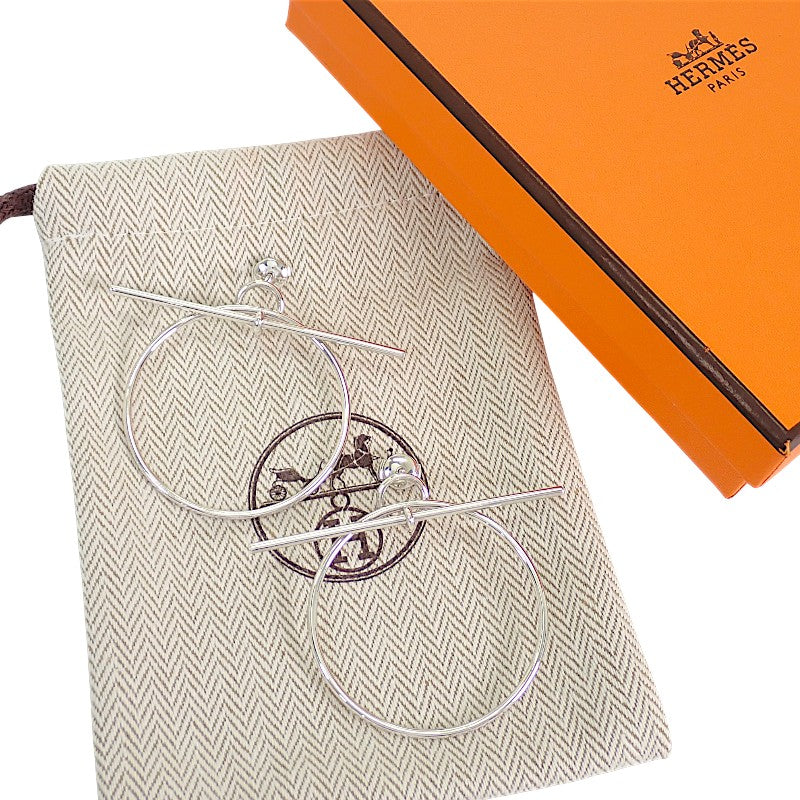 エルメス HERMES ループ MM H114504B 00 ピアス シルバー925