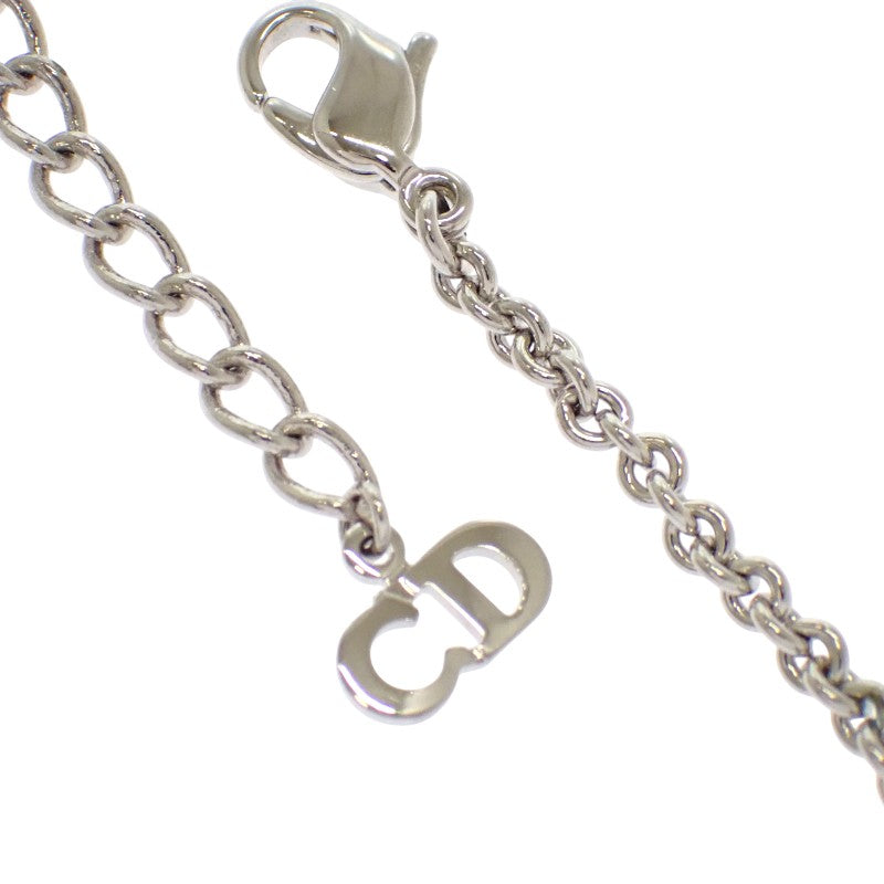 クリスチャンディオール Christian Dior ロゴ ペンダント ネックレス メタル シルバー レディース【中古】【ABランク】
