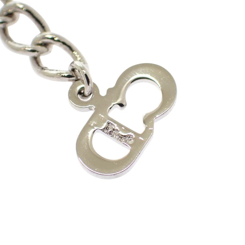 クリスチャンディオール Christian Dior ロゴ ペンダント ネックレス メタル シルバー レディース【中古】【ABランク】