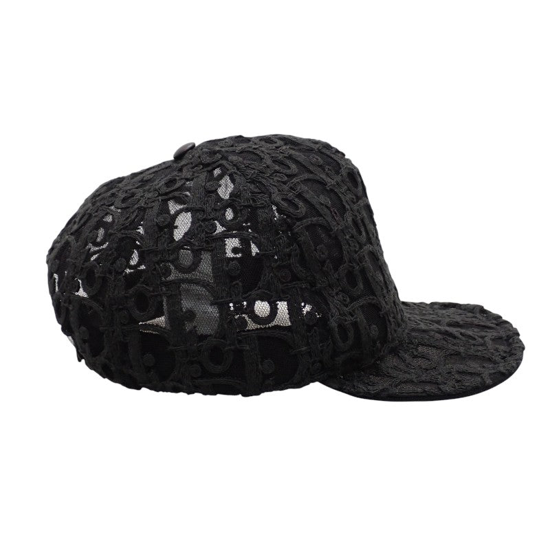 Christian Dior Homme Oblique Baseball Mesh Lace M 283C905A0075 Cap Nylon Leather Black Women's Men's [Used] [A Rank]