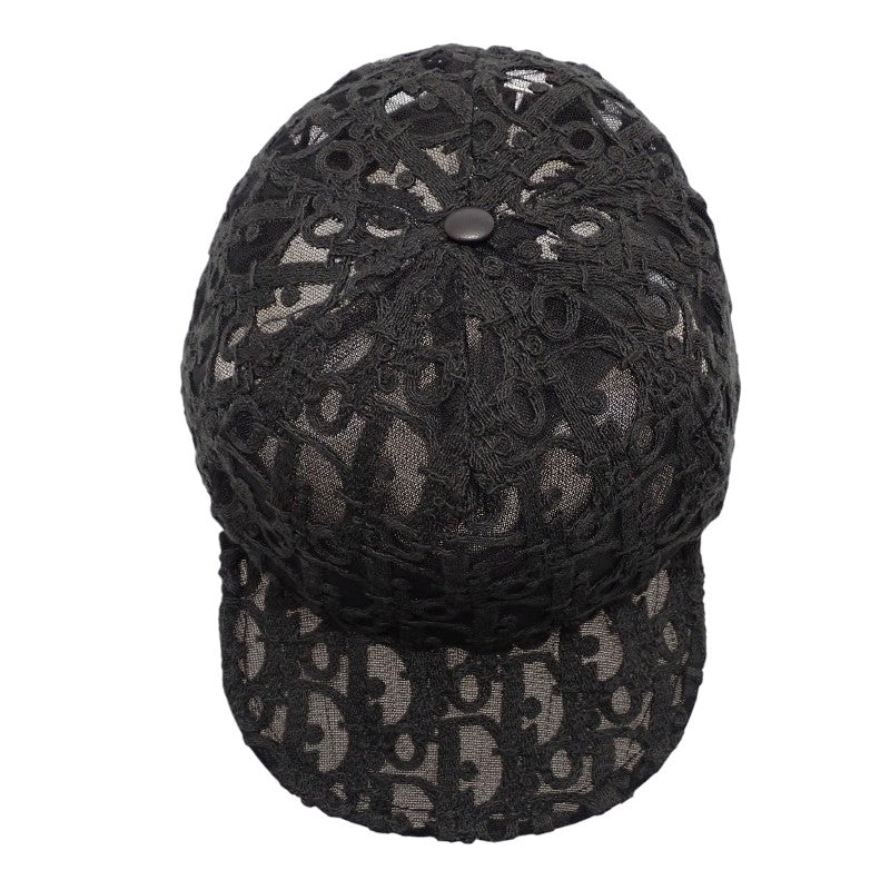 Christian Dior Homme Oblique Baseball Mesh Lace M 283C905A0075 Cap Nylon Leather Black Women's Men's [Used] [A Rank]