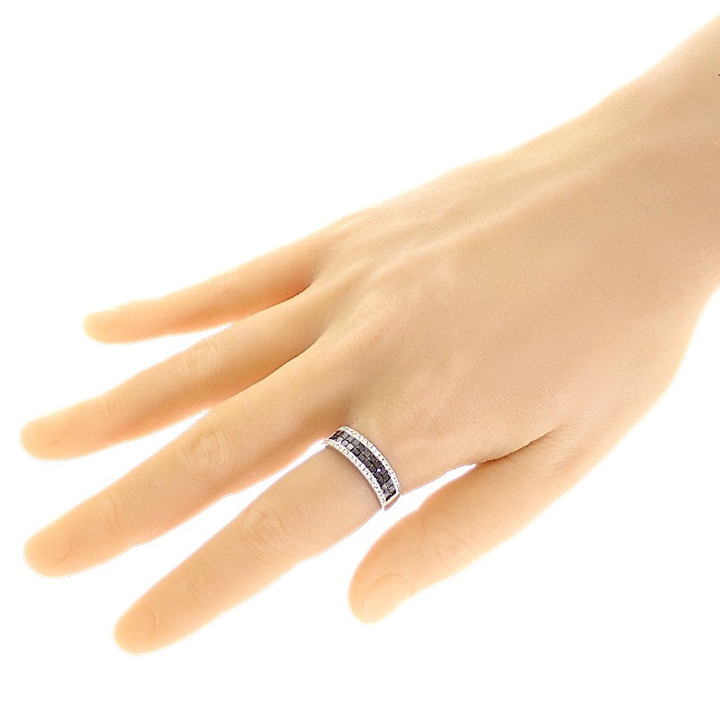 Designer Jewelry 19 Ring K18 White Gold Diamond Black Diamond Men's [Used] [A Rank]