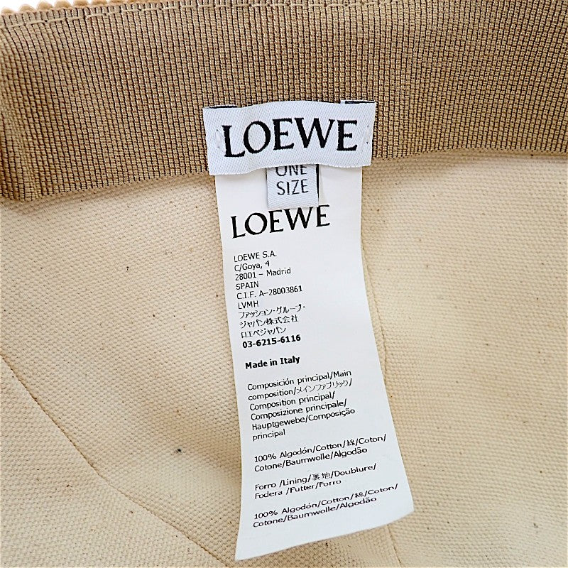 LOEWE Anagram Patch Cap K820358X22 Cap Cotton Beige Men's Women's [Used] [A Rank]