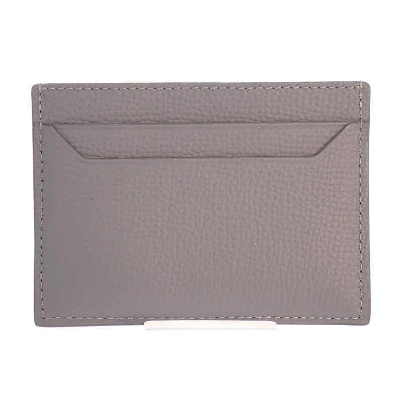 ロエベ LOEWE アナグラム プレーン カードホルダー C821075X01 カードケース カーフ グレー シルバー金具 レディース メンズ【中古】【Aランク】