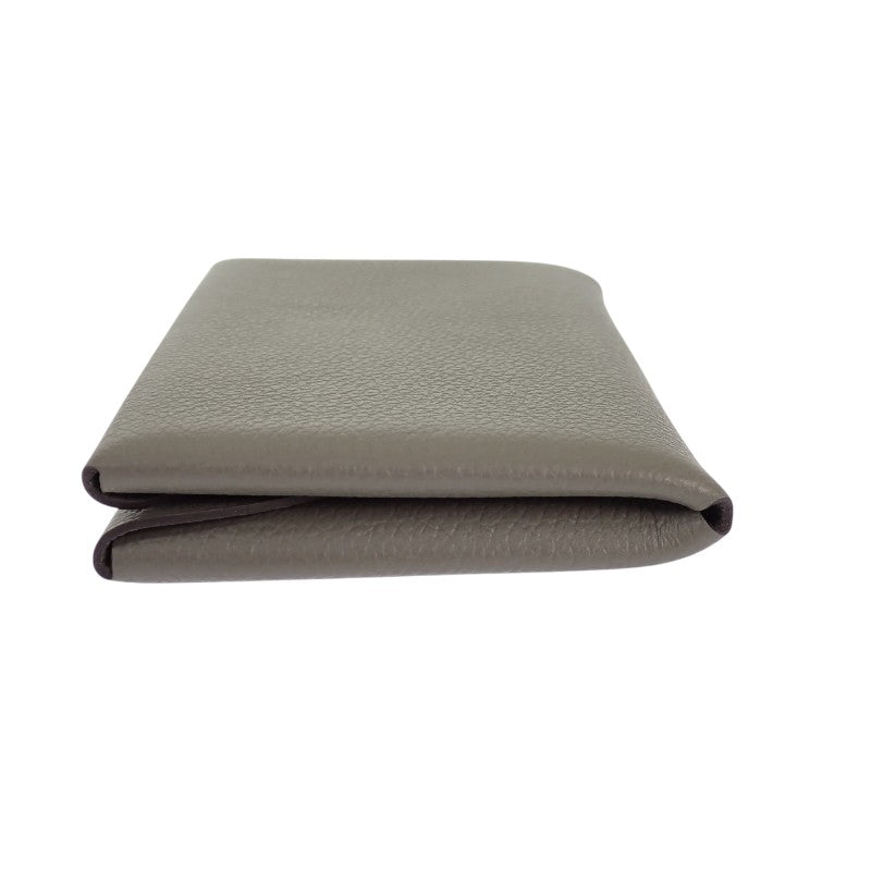 HERMES Calvi Duo H083035CK Coin Purse Evercolor Gray Gris Meyer Women's Men's [Used] [Rank A]