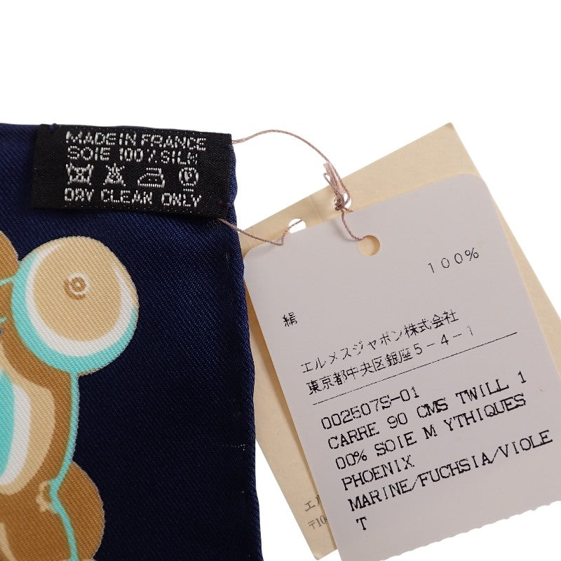 Hermès Carre 90 Mythiques phoenix The Myth of the Phoenix Scarf Silk Pink Green Multicolor Women's [Used] [SA Rank]