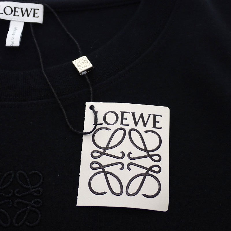 LOEWE Asymmetric T-shirt L S540Y22X59 Short Sleeve T-shirt Cotton Nylon Black Men's [Used] [SA Rank]