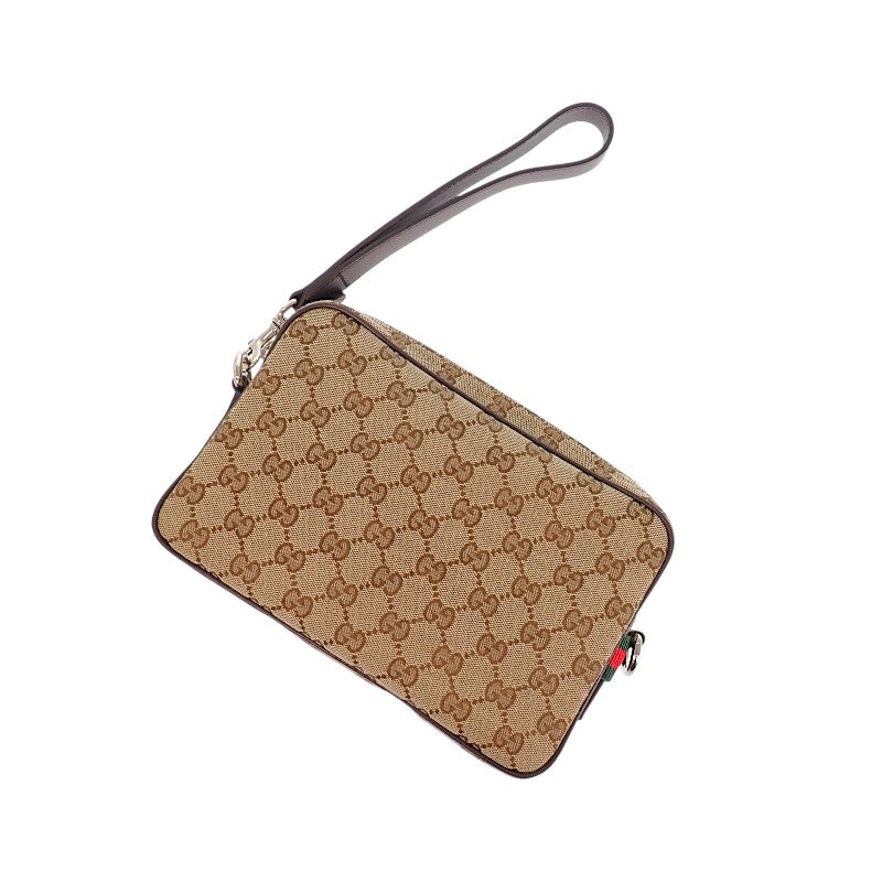Gucci Small Crossbody Bag 834802 Body Bag Shoulder Bag Second Bag GG Canvas Beige Dark Brown Men's Women's [Used] [A Rank]