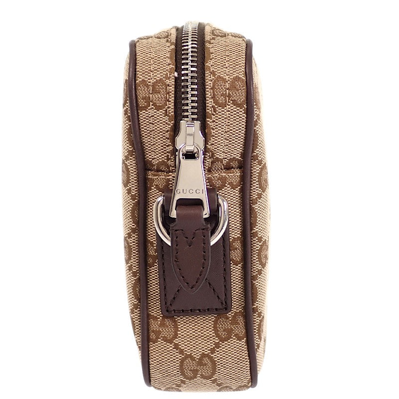 Gucci Small Crossbody Bag 834802 Body Bag Shoulder Bag Second Bag GG Canvas Beige Dark Brown Men's Women's [Used] [A Rank]