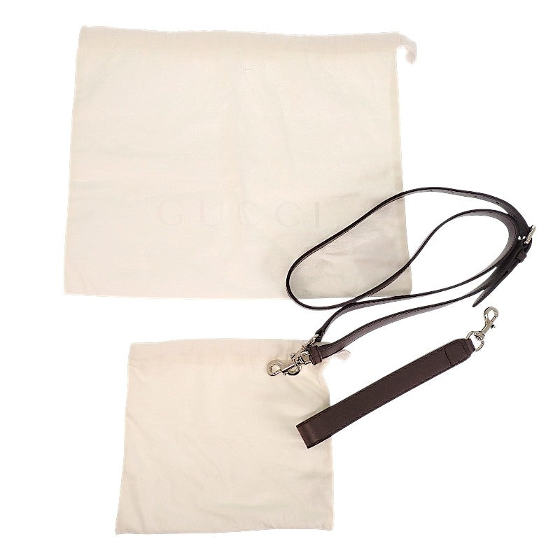 Gucci Small Crossbody Bag 834802 Body Bag Shoulder Bag Second Bag GG Canvas Beige Dark Brown Men's Women's [Used] [A Rank]