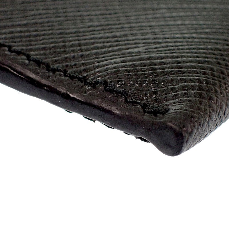 PRADA Saffiano Triangle Logo 2NG001 Clutch Bag Second Bag Saffiano Black Silver Hardware Men's [Used] [AB Rank]