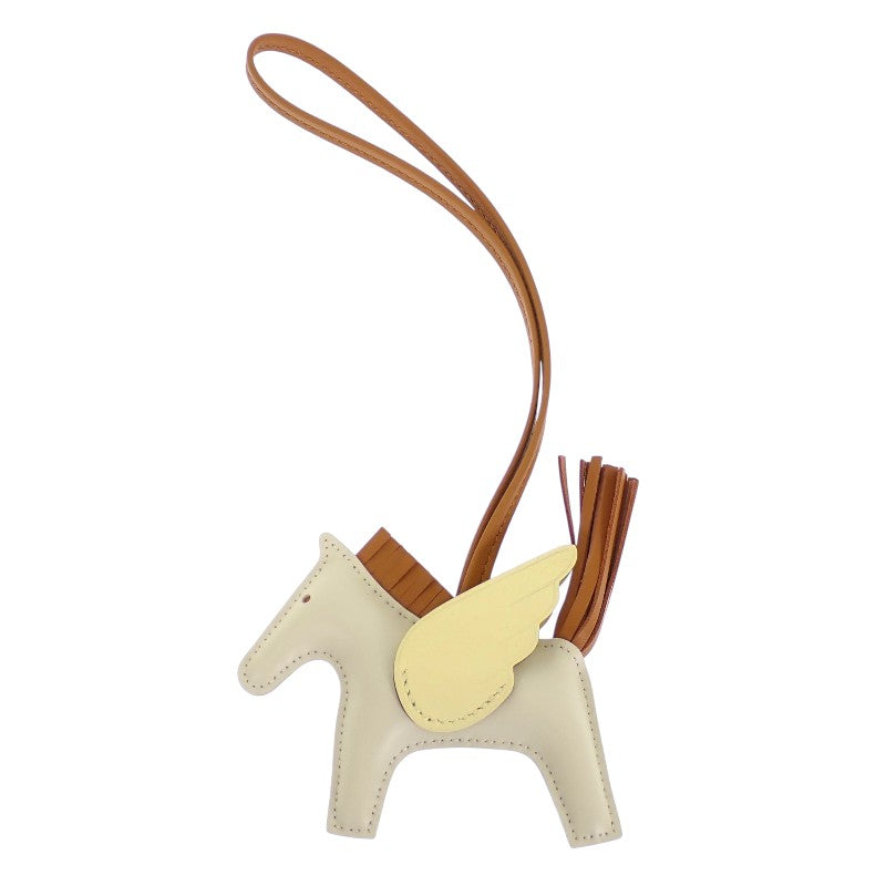 エルメス HERMES ロデオ ペガサスPM バッグチャーム アニューミロ ベージュ ブラウン レディース【中古】【Aランク】
