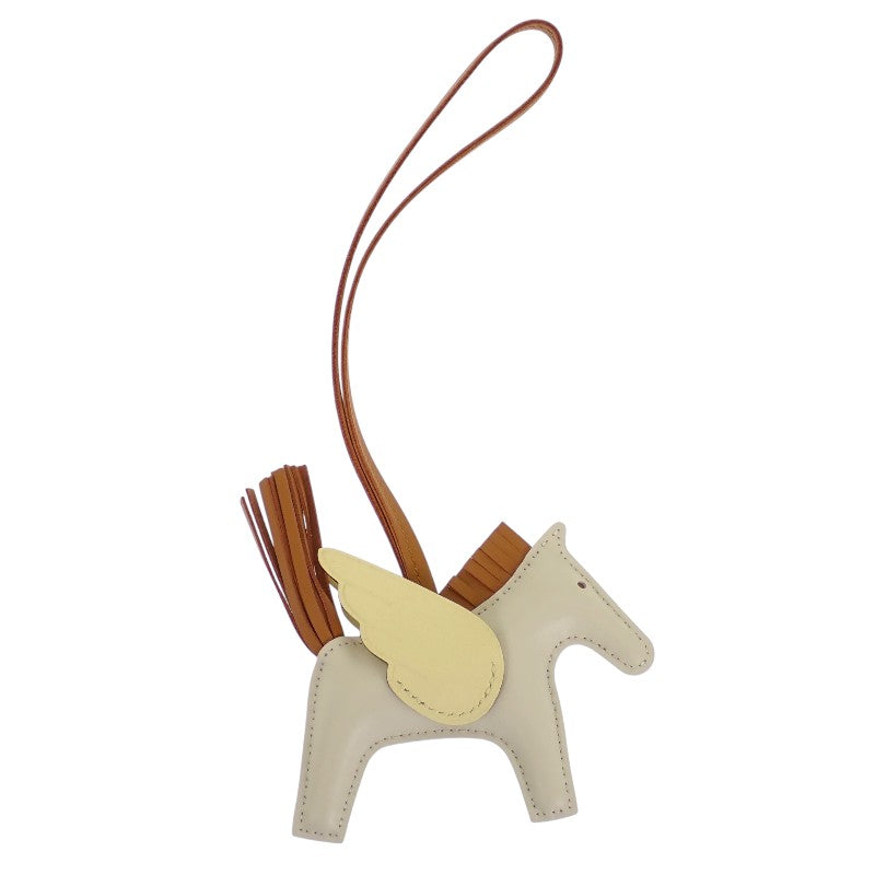 Hermès HERMES Rodeo Pegasus PM Bag Charm Agneau Milo Beige Brown Women's [Used] [A Rank]