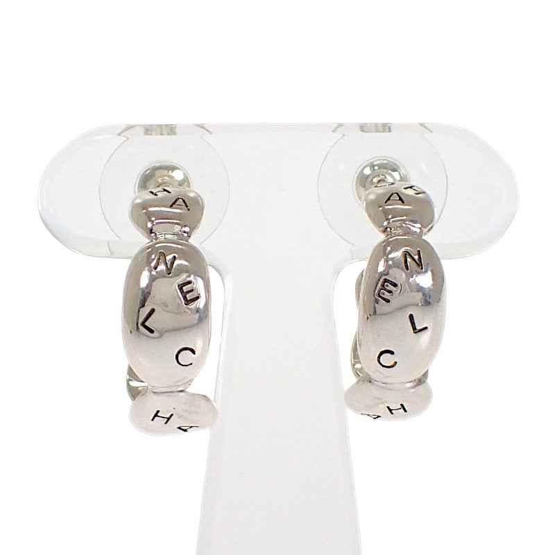 シャネル CHANEL ロゴ フープ ピアス シルバー925 レディース【中古】【Aランク】