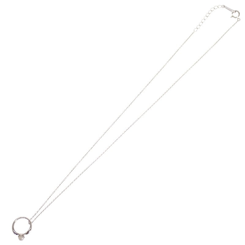 タサキ TASAKI リングモチーフ ネックレス K18ホワイトゴールド レディース【中古】【Aランク】