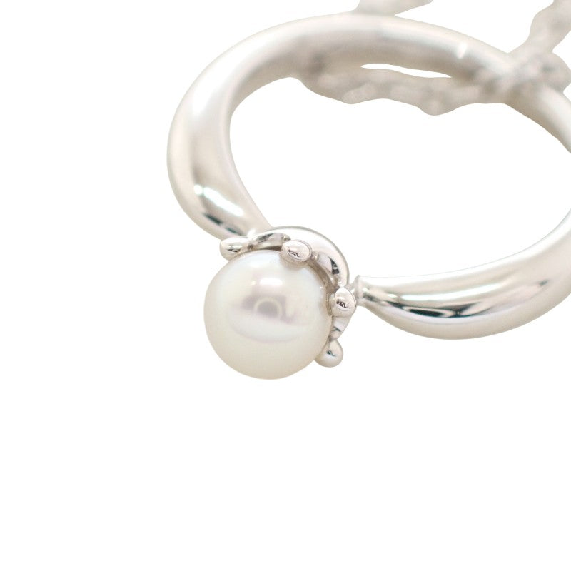 タサキ TASAKI リングモチーフ ネックレス K18ホワイトゴールド レディース【中古】【Aランク】