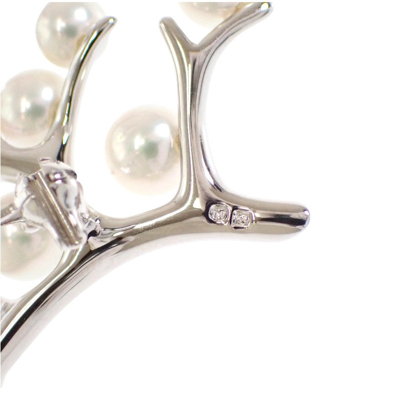 MIKIMOTO Happiness Tree PB-357S Brooch Silver 925 Akoya Pearl Silver Women's [Used] [A Rank]
