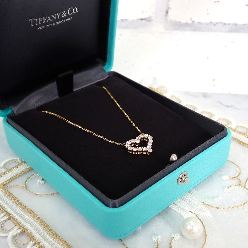 ティファニー TIFFANY&Co. センチメンタルハート ネックレス K18イエローゴールド ダイヤモンド ゴールド レディース【中古】【Aランク】