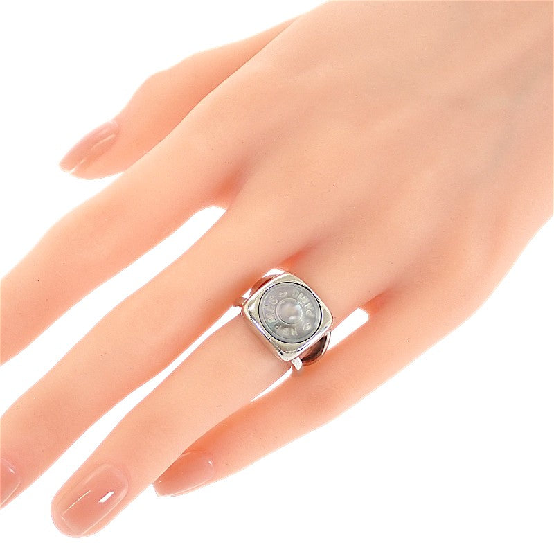 Hermès HERMES Colisée Sellier Ring, Size 10, Metal, Silver, Women's [Used] [AB Rank]