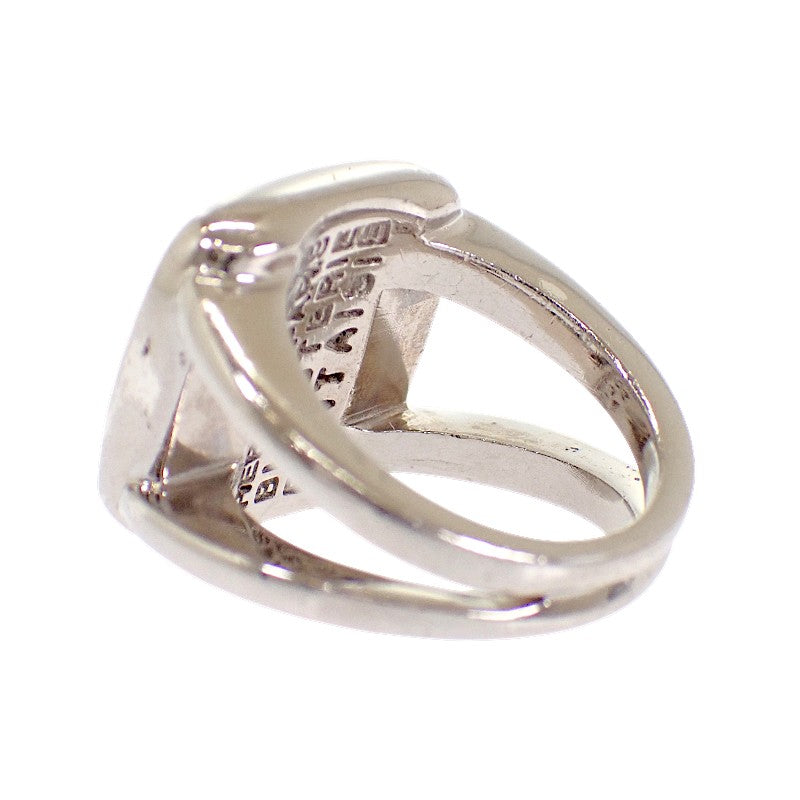 Hermès HERMES Colisée Sellier Ring, Size 10, Metal, Silver, Women's [Used] [AB Rank]