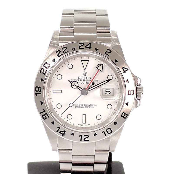 ロレックス ROLEX エクスプローラー 2 16570 腕時計 ステンレススチール ホワイト 自動巻き ホワイト文字盤 メンズ【中古】【Aランク】