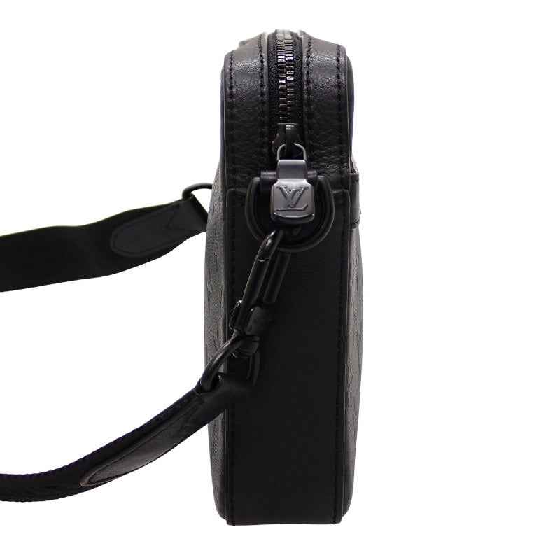 ルイヴィトン LOUIS VUITTON トリオ メッセンジャー M46602 ショルダーバッグ モノグラム・シャドウ ブラック メンズ【中古】【ABランク】
