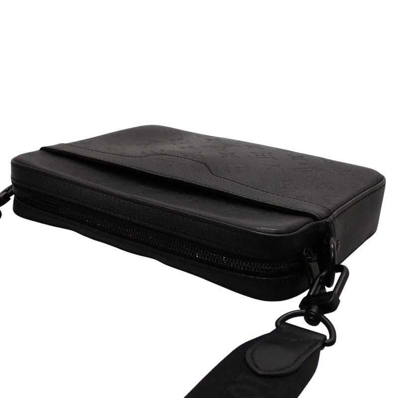 ルイヴィトン LOUIS VUITTON トリオ メッセンジャー M46602 ショルダーバッグ モノグラム・シャドウ ブラック メンズ【中古】【ABランク】